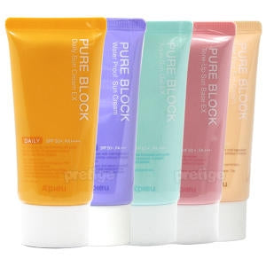 A pieu: Pure Block Sunscreen-Daily / Waterproof / Sunbase / Aqua