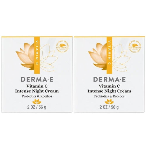 DERMA E: 2 Tins Derma E Vitamin C Vitamin C Intense Night Cream 56g