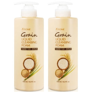 A'Some: Large Capacity Foam Cleansing Grain Cleansing Foam 500ml x 2 pcs
