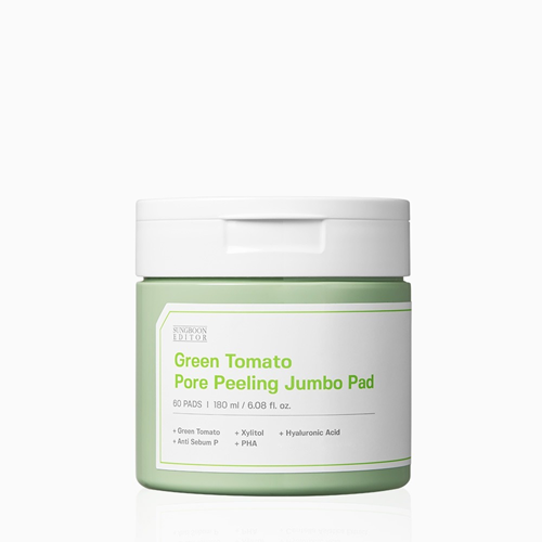 SUNGBOON EDITOR: green Tomato Pore Peeling Jumbo Pad 60 ea 180 ml