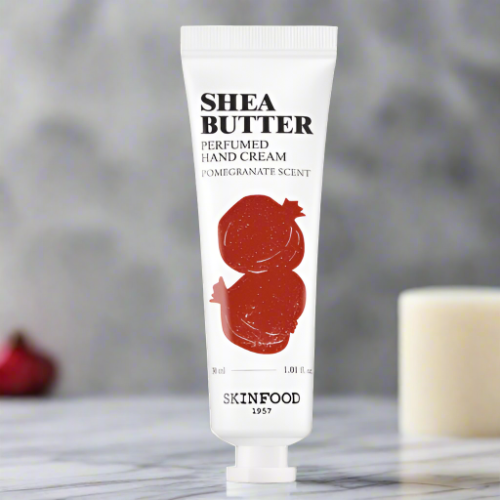 SKINFOOD: Shea Butter Perfumed Hand Cream Pomegranate Scent 30 ml