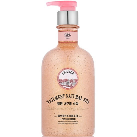 ON THE BODY: Bellman Natural Spa Black Rose & Dead Sea Salt Scrub Body Cleanser 400ml