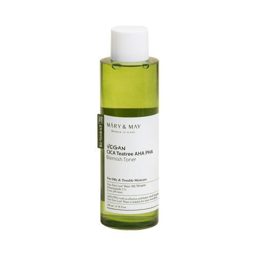 Mary&May: Vegan Cica Tea Tree Aha Pha Blemish Toner 200 ml