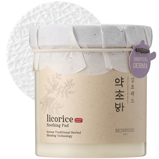 SKINFOOD: Herb Room Licorice soothing pad 60 sheets