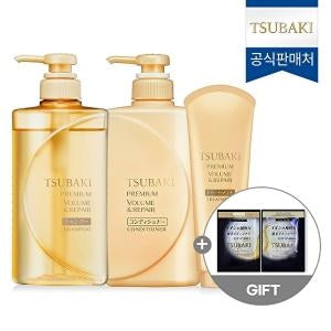 TSUBAKI: Premium Volume and Repair set of 3+ Mask Chassis+Intensive shampoo+Conditioner chassis