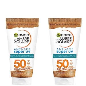 Garnier: Anti-aging Super UV SPF50 + Sunscreen Garnier AntiAge Super UV 50ml 2pcs