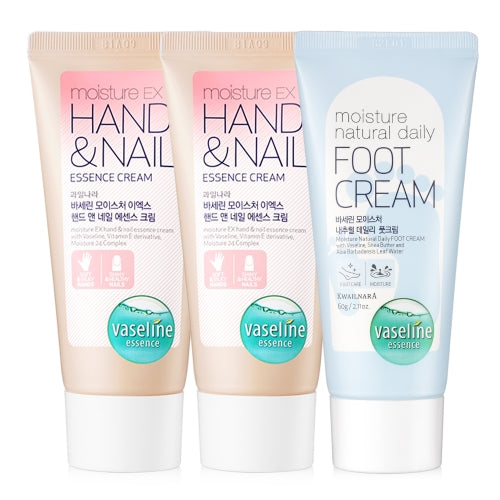 Vaseline: 2 hand cream 60ml+1 foot cream 60ml