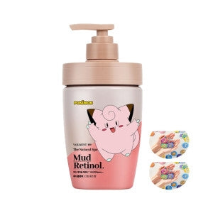 ON THE BODY: Bellman Mud Retinol Essence Body Cleanser Pokemon Green Rose Fragrance 500ml