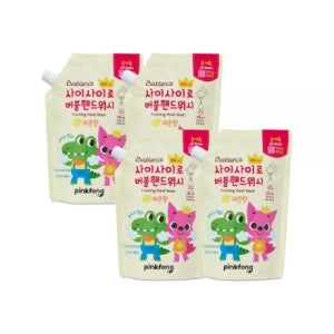 Vivians: Pink Pong Bubble Hand Wash Lemon Scent Cap Refill 450ml 4 pieces