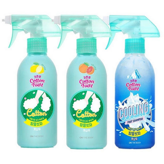 ON THE BODY: Foot Wash Cotton Foot Shampoo 385ml 1 lemon + 1 grapefruit + 1 cooling