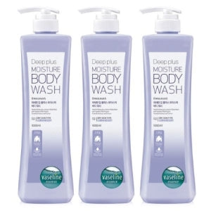 Vaseline: Deep Plus Weak Acid Body Wash 1000ml 3pcs / Whole Family Hypoallergenic Body Cleanser