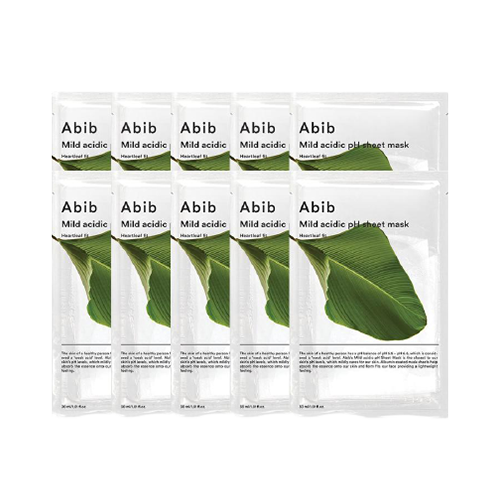 Abib: Mild Acidic Ph Sheet Mask Heartleaf Fit Set 30 ml 10 ea