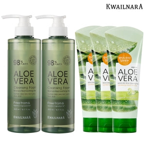 Friutland: Aloe Large Capacity Cleansing Foam 500ml 2 pieces+Cleansing Foam 150ml