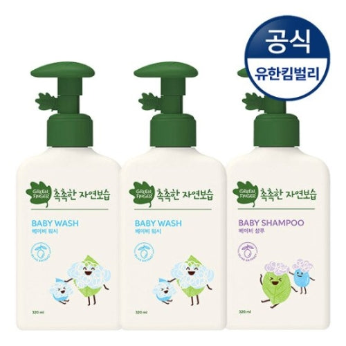 GREEN FINGER: 3 sets of natural moisturizing wash+shampoo