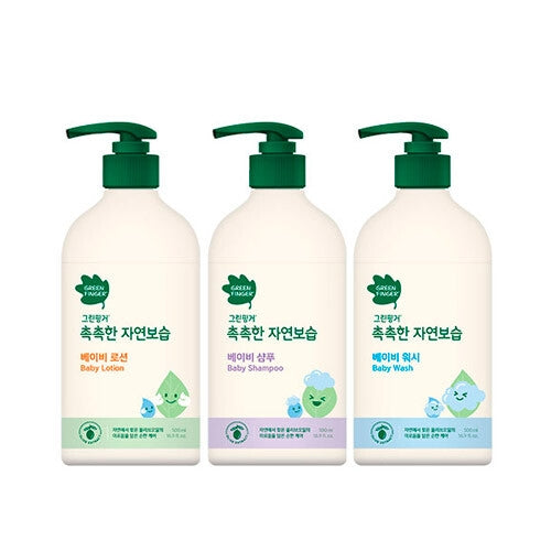 GREEN FINGER: Moist Natural Moisturizing Baby Large capacity Lotion+Shampoo 2 sets