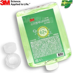 3M: Hand Disinfectant Sanitizer Gel Large Capacity Square Refill 1000ml 1L