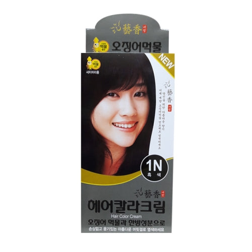 yehyang: Hair Color Cream Squid Food 1N Black Hair Dye