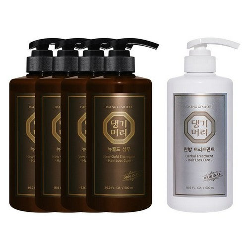 DOORI COSMETICS: 4 New Gold Shampoo 500ml + Herbal Treatment 500ml