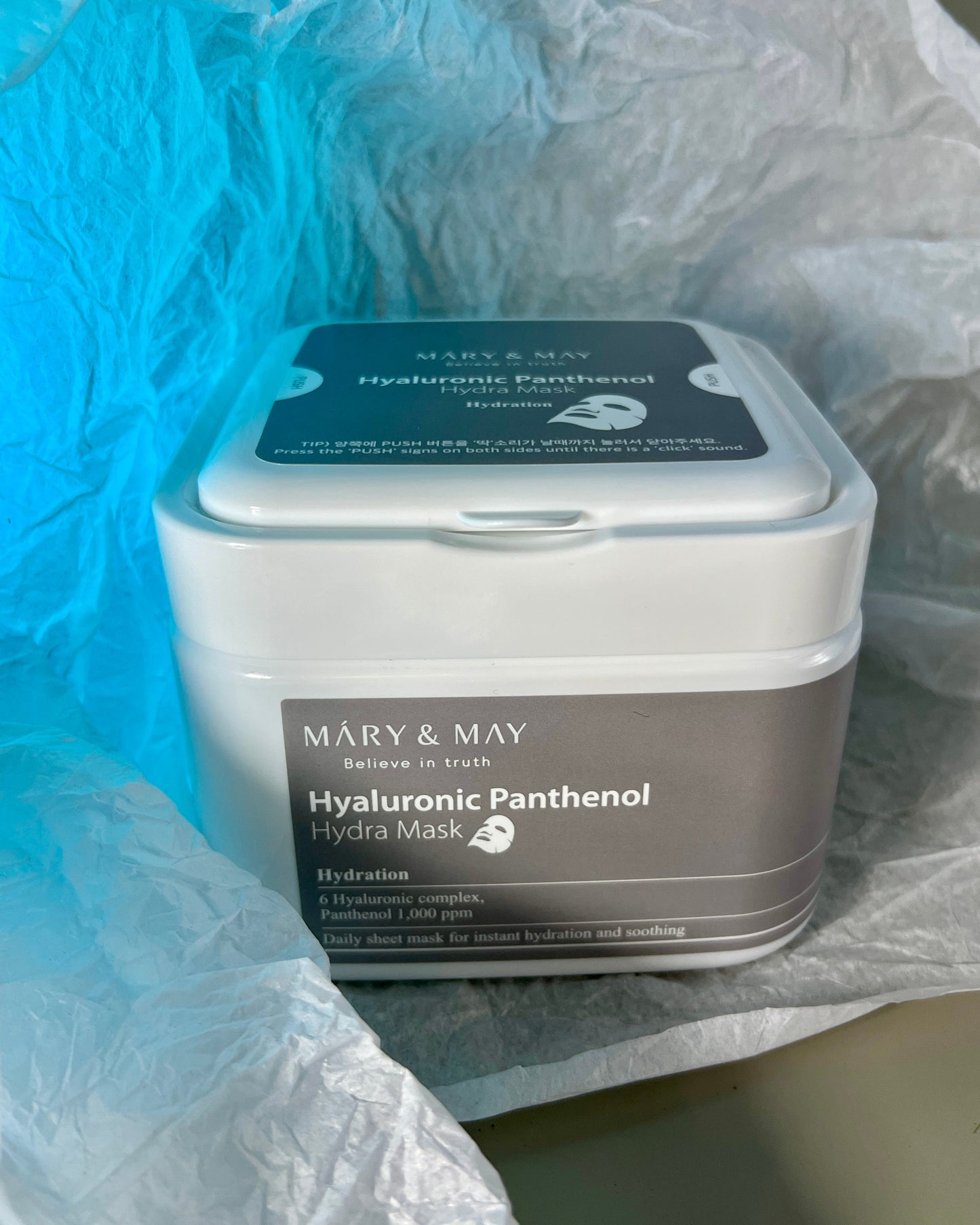 Mary&May: Hyaluronic Panthenol Hydra Mask 30ea