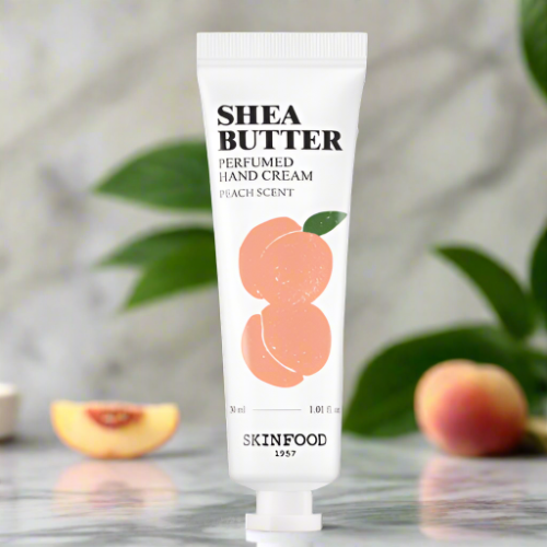 SKINFOOD: Shea Butter Perfumed Hand Cream Peach Scent 30 ml